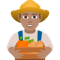 Man Farmer- Medium Skin Tone emoji on Emojione